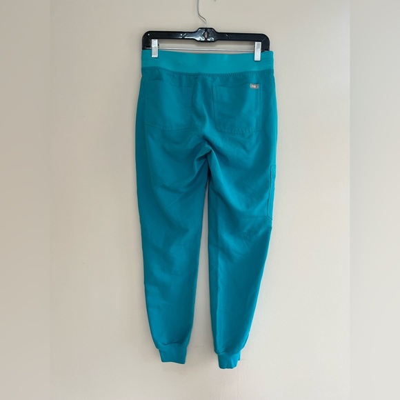 FIGS High Waisted Zamora Jogger Scrub Pants in Teal, size XS - Picture 3 of 8